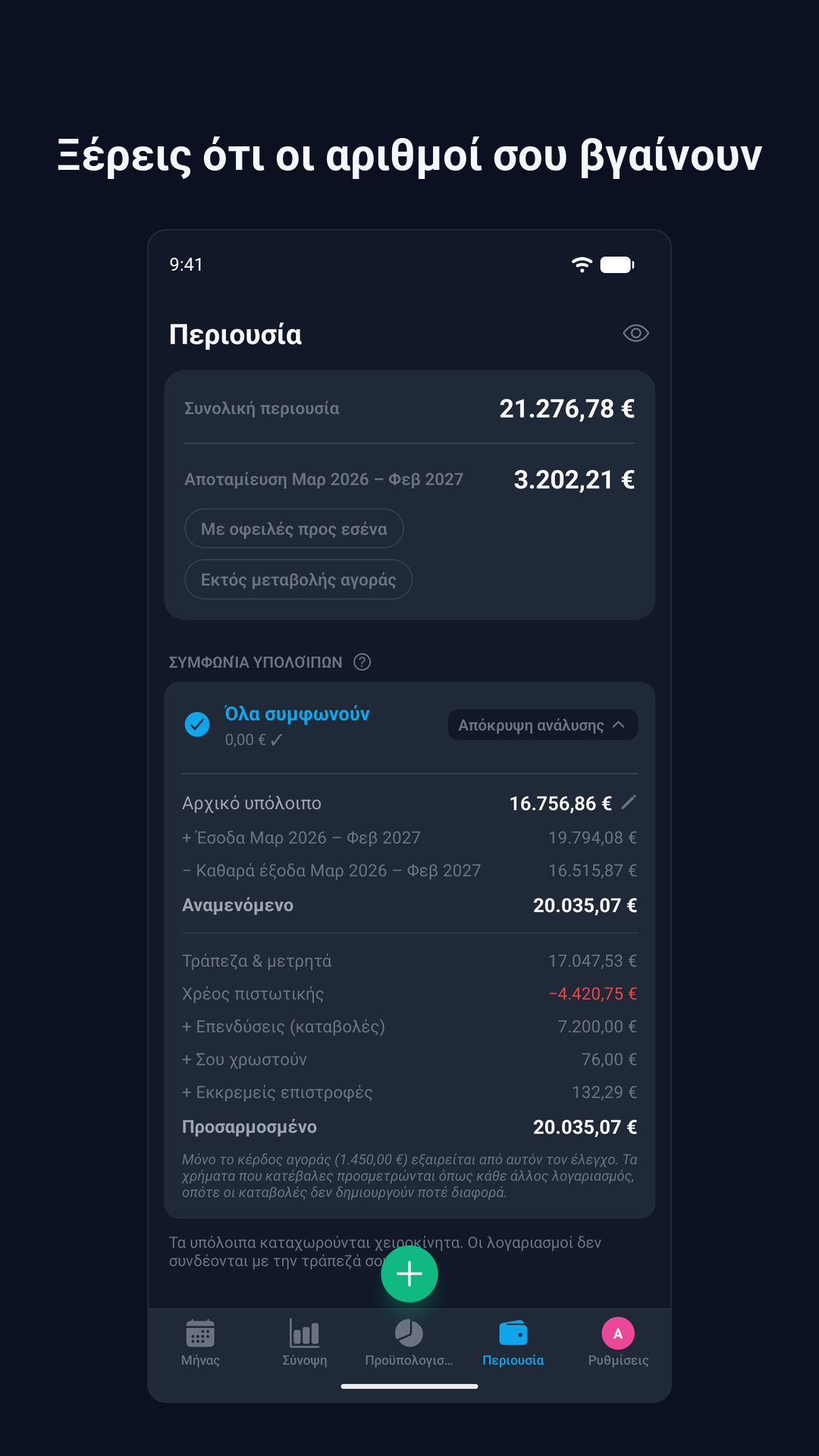 Έλεγχος συμφωνίας υπολοίπων